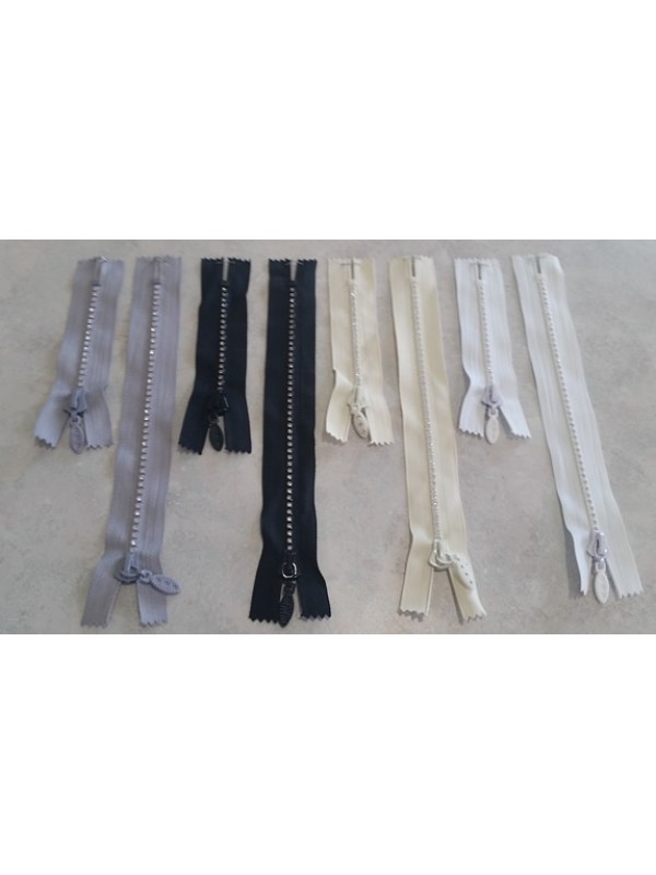 Decorative Zippers with Glitter Teeth Sparkling Sewing Zippers